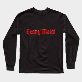 Heavy Metal (3D / Red) Long Sleeve T-Shirt